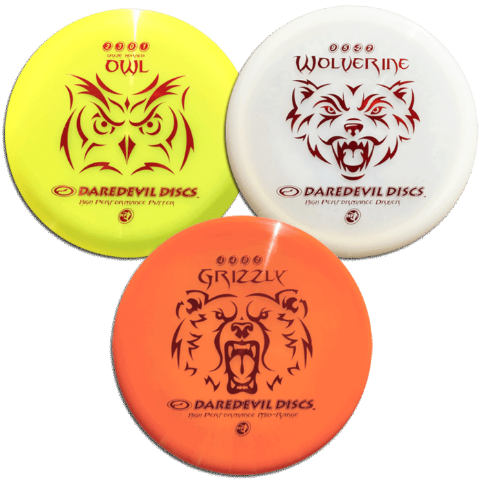 High Performance Plastic 3-Pack - Wolverine, Grizzly, Owl (colours may vary)