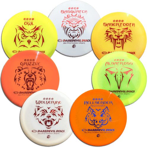 High Performance Plastic 7-Pack - Razorback, Sasquatch, Albatross, Sabertooth, Wolverine, Grizzly, Owl (colours may vary)