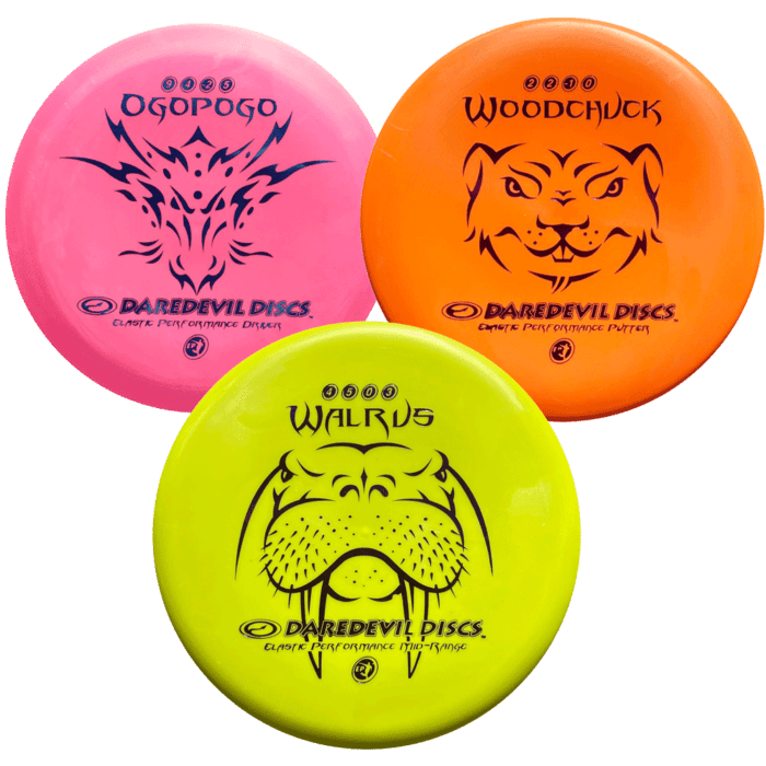 Elastic Performance Plastic Bundle - Ogopogo, Walrus, Woodchuck (colours may vary)